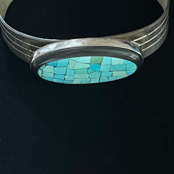 Mine Finds by Jay King Turquoise Mosaic Inlay Cuff Bracelet - Picture 6 of 6
